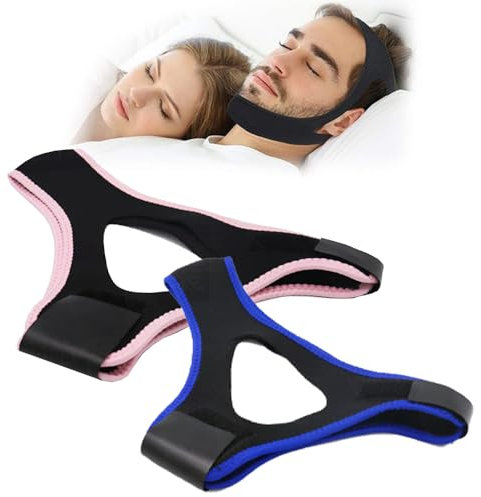 Veralabs Airflow Kiefergurt, Airflow Kiefergurt Veralabs, Kiefergurt zum Schlafen mit geschlossenem Mund, atmungsaktiver Kinngurt gegen Schnarchen, Veralabs Kinn-Schlafgurt-Schlafmaske (D2)