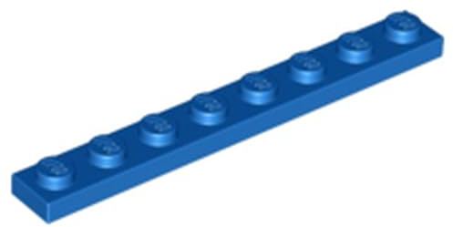 LEGO Plate 1 x 8, Part 3460, Part 3460, Choose Your Colour (Blue, 10, count)