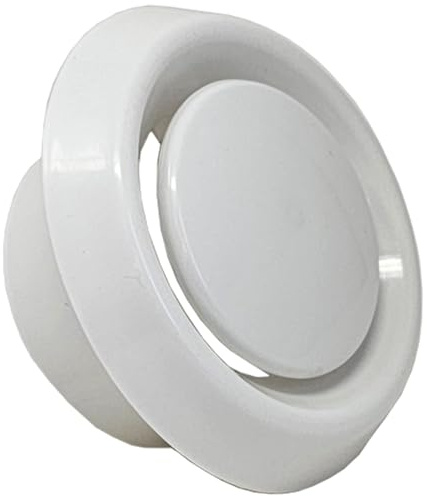 Kair Plastic Round Ceiling Vent 100mm - 4 inch Diffuser/Extract Valve with Retaining Ring