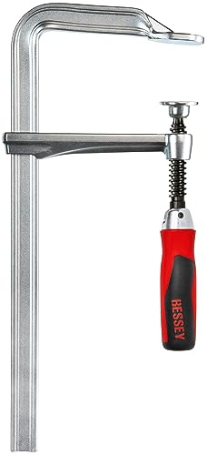 BESSEY Ganzstahlzwinge GZ25KG | 250 mm Spannweite | 120 mm Ausladung | Klappgriff ermöglicht schnelles Spannen und erleichtert die Bedienung in schwer zugänglichen Bereichen, elastisch spannen