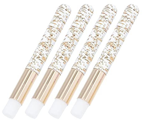 JIHUOO 10 Pièces Brosses à Shampoing de Cils Brosse de Nettoyage en Profondeur de Pores de Nez Brosses Nettoyantes Faciales Pinceaux à Maquillage Doré