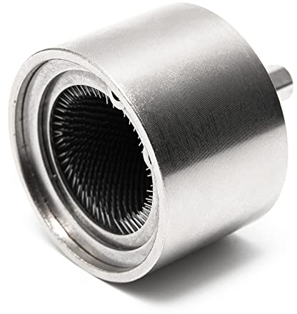 Vouyar Nettoyeur de tuyaux en cuivre entièrement métallique de 2,5 cm, Brosse de Nettoyage pour perceuse avec brosses remplaçables, pour plombiers Professionnels et industriels
