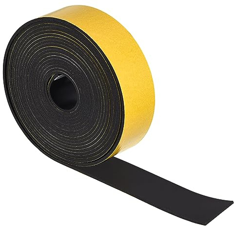 QUARKZMAN Kleber Neopren Gummi Streifen Blatt 1 Breite x 118 Lang x 0.06 Dick Gummi Wetterstreifen für Basteln Dichtung Polster Schalldämmung Packung von 1