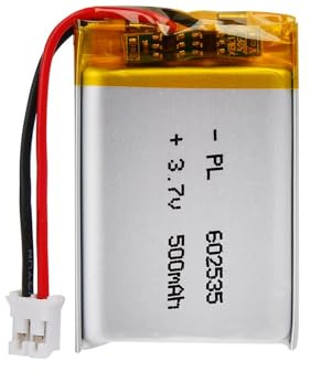 Batería Lipo 3.7V, 500mAh 602535 a Iones de Litio con conexión 2P-PH con Paso 2,0 mm