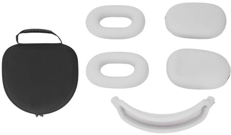 Custodia in Silicone per Max, Custodia per Cuffie 3 in 1 con Copertura per Cuscinetti Auricolari, Copertura per Padiglioni Auricolari, Copertura per Fascia, Custodia Rigida per