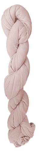 TOUTACOO, Foulard, turban, halsduk, flätad 100 % bomull - herr och dam, Rosa beige, one size