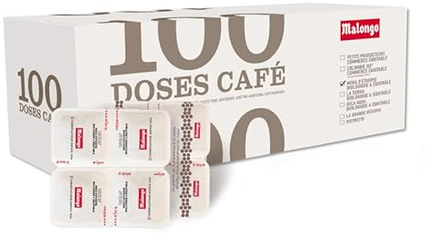MALONGO | Caffè Moka Etiope - 100 cialde monodose - Biologico e del Commercio Equo e Solidale