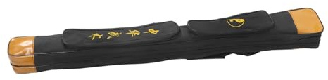 ibasenice Étui de Transport Double Couche pour Sabre Chinois en Tissu Oxford Noir, Portable et Pratique pour Arts Martiaux et Entraînements