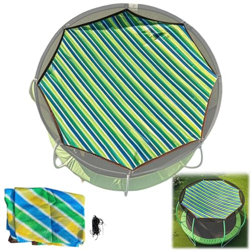 Générique Housse de Protection pour Trampoline 183 cm, 244 cm, 305 cm, 366 cm, 427 cm, 457 cm, 487 cm, Pare-Soleil pour Trampoline, Ventilation, pour Jardin extérieur(10FT-8)
