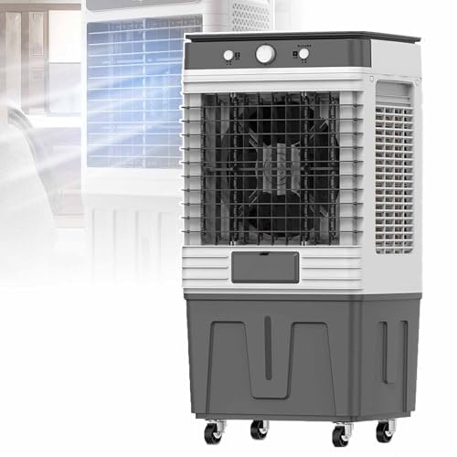PPLDABNK 200W Portable Air Cooler with 50L Water Tank, Heavy Duty Evaporation Cooler, Cooling Area 60m², 3 Speed, Low Noise, 4 Casters - Indoor/outdoor Use,Mechanical model