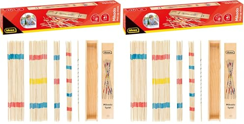 Idena 6060012 Mikado dans boîte en Bois, Multicolore (Lot de 2)