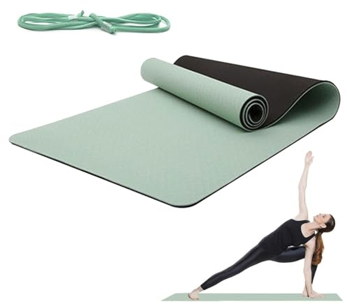 Alfombra de fitness | Alfombra gruesa y ligera para yoga, para entrenamiento y yoga, para hombres y mujeres, interior al aire, viajes