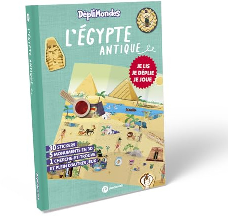 L'Egypte antique - DépliMondes dès 4 ans: Lis, déplie, joue et explore l'Egypte antique avec ton livre-jeu devenu imagier géant !