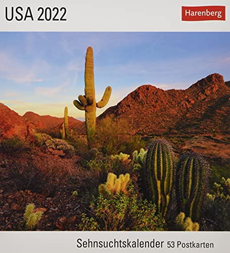 USA Kalender 2022: Sehnsuchtskalender, 53 Postkarten