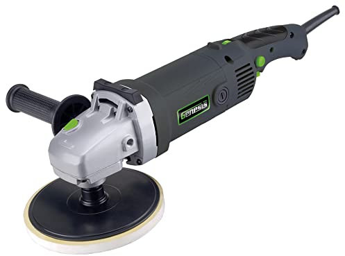 Genesis GSP1711 11 Amp 7 Variable Speed Sander/Polisher with Foam Polishing Pad, Hook and Loop Backer Pad, Sanding Disc, Rubber Backing Pad and Dual-Position Assist Handle