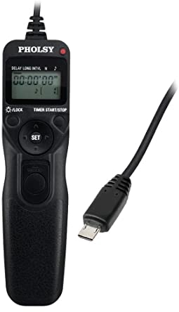 PHOLSY S8 Caméra Télécommande-intervallomètre Déclencheur à Distance avec Minuteur pour Sony a1 a9 a9M2 a7 a7M2 a7M3 a7M4 a7RM4 a7SM2 a6600 a6500 a6400 a6100 RX100M5 RX100M6 RX100M7 HX99 HX350 HX400