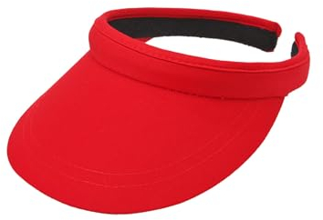 mh michael heinen Damen Visor, Sonnenhut, Schirmmütze, Sonnenschild, Sonnenvisier, Kopfbedeckung gepolstert, Flex-Verschluss, leicht, luftig rot OS