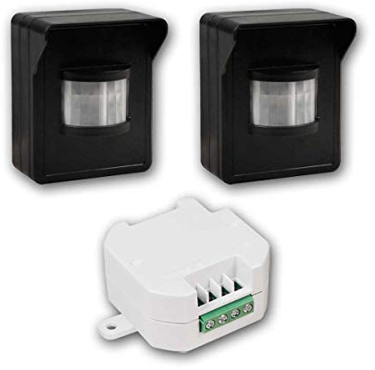 Set Funk-Bewegungsmelder IP44 COMFORT, 2x PIR-Bewegungsmelder & 1x Empfänger