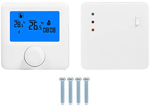 Termostato, controlador de temperatura del termostato de calefacción inalámbrico digital LCD RF para caldera de pared