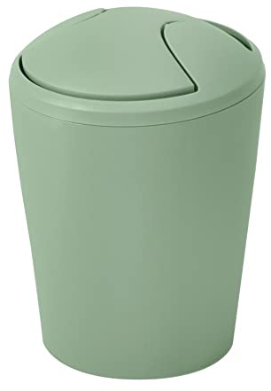 Spirella - Cestino a ribalta Modello Move - Design Moderno e Compatto - Coperchio Rimovibile e Facile da Pulire - Ideale per Bagno o Cucina - Rosa - 5L