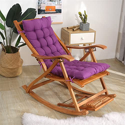 Morbuy Cojín para Tumbona de Jardín, Suave y Cómodo Cojín Reclinable Colchoneta Tumbona Exterior Ideal para Tumbonas, Sillas y Hamacas (48 * 120cm,Morado)