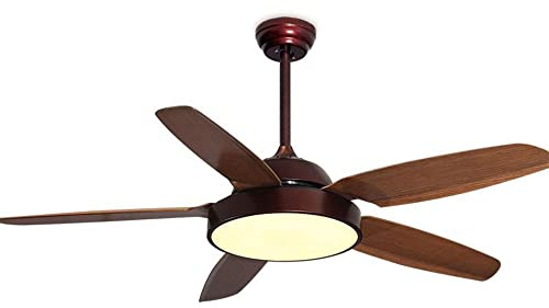 Moddeny Holz-Deckenventilator Mit Licht Und Fernbedienung, Dimmbar, Schlafzimmer-Deckenventilator, Außen-Deckenventilatoren Für Terrassen Mit Licht, Flacher, Intelligenter Deckenventilator