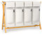 AdelDream 200L Wäschekorb mit 4 Fächern – Bambus Wäschesammler & Wäschesortierer, Wäsche Sortiersystem, X-förmige Wäschebox, Beige