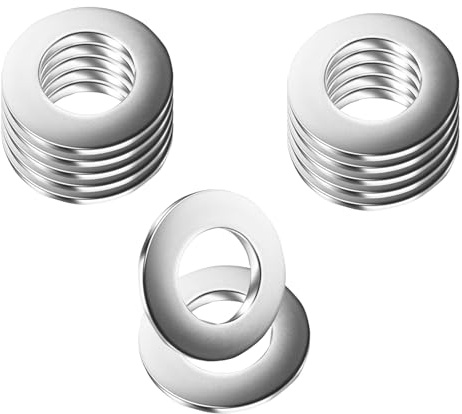 ORTAVA 20 Stück Unterlegscheiben M12,M12×24mm Edelstahl Beilagscheiben A2 V2A 304,DIN125 Unterlegscheiben,Rostfreie Flat Washers für Schrauben & Muttern & Gewindestange (Silber)