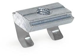 Ganter Standardelement | spårstenar med fjäder | 10 stycken | för aluminiumprofiler | GN 50B-10M8-F-SZ | spårbredd 10 mm | gänga M8