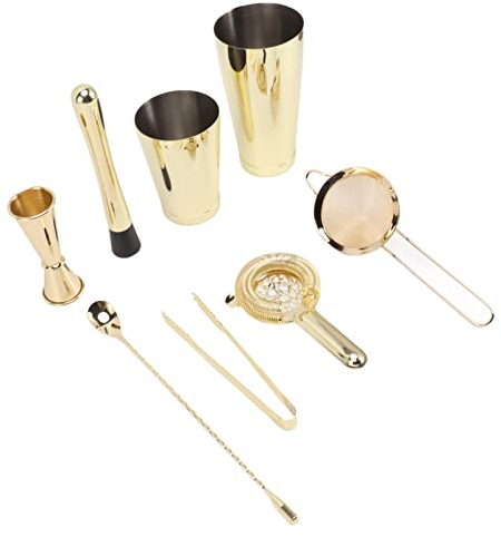 Kit de Barman de Acero Inoxidable, Juego de Herramientas Boston Shaker para Barra, Buen Efecto de Conservación de Temperatura (Tipo B)