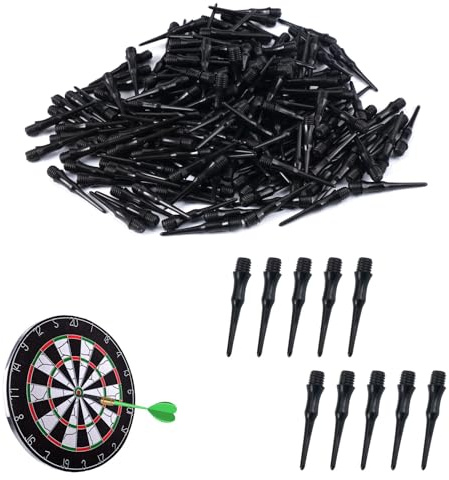 Punte Ricambio Freccette 2ba, 200 Pezzi, Punta Plastica Corta