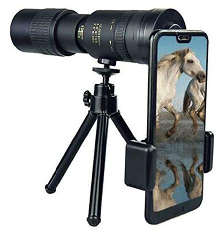 Obiettivo teleobiettivo Zoom Portatile 10-300x40 con treppiede Zoom Portatile, Clip per Telefono Cellulare per Birdwatching, Viaggi all'aperto e Visite turistiche per Adulti