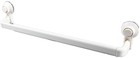Wall-Mounted Retractable Towel Holder - Waterproof & Moisture-Resistant - Plastic, Space-Saving Design, Supports Up to 8kg - Ideal for Towels & Bath Accessories