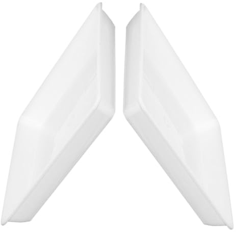 JOINPAYA 2 Piezas Bandejas para Plantas de Plástico Cuadradas Blancas de Base Resistente y Profunda para Macetas Recolectora de Agua para Interiores y Exteriores para Suculentas y Bonsáis