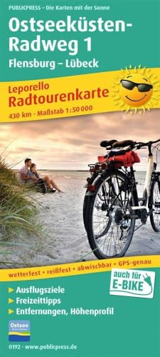 Publicpress Leporello Radtourenkarte Ostseeküsten-Radweg 1, Flensburg-Lübeck 1:50.000: Leporello Radtourenkarte mit Ausflugszielen, Einkehr- & ... 1:50000 (Leporello Radtourenkarte: LEP-RK)