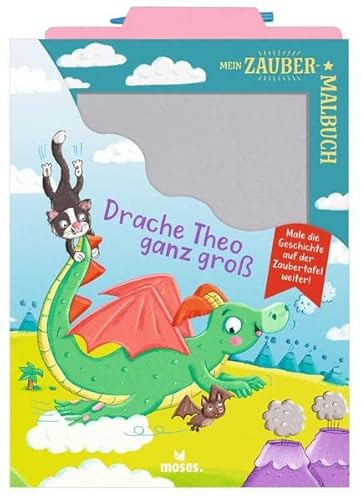 Mein Zaubermalbuch - Drache Theo ganz groß | Zaubertafel mit Stift | Für Kinder ab 3 Jahren: Male die Geschichte auf der Zaubertafel weiter!