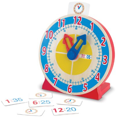 Melissa & Doug Uhr verstellen und ablesen | entwicklungsförderndes Spielzeug | motorische Fähigkeiten | 4+ | Geschenk für Jungen oder Mädchen