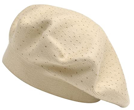 ZLYC Baskenmütze für Damen, französisch, wendbar, Kaschmir, Baskenmütze