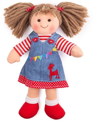 Bigjigs Toys Hattie Doll - SMALL Ragdoll Cuddly Toy