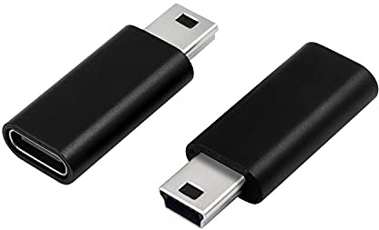Duttek Adaptateur USB C vers Mini USB - Connexion d'Ordinateurs (Noir)