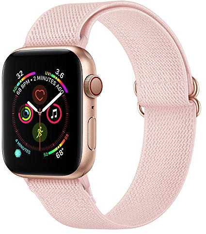 Shieranlee Solo Loop-band i nylon kompatibla med Apple Watch 38 mm 40 mm 41 mm, justerbara flätade sportelastiska armband kvinnor män remmar för iWatch Series Ultra/8/7/6/5/4/3/2/1/SE