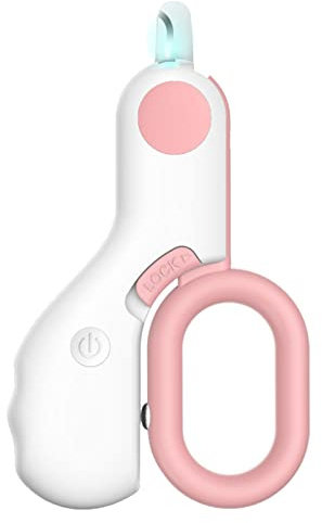 TITA-DONG Haustier-Nagelknipser mit LED-Lichtern, Professioneller Katzen-Nagelknipser und -Trimmer, Professionelles Pflegegerät für zu Hause, Hunde-Nagelschneider für die Nagelblutlinie, um EIN(Rosa)