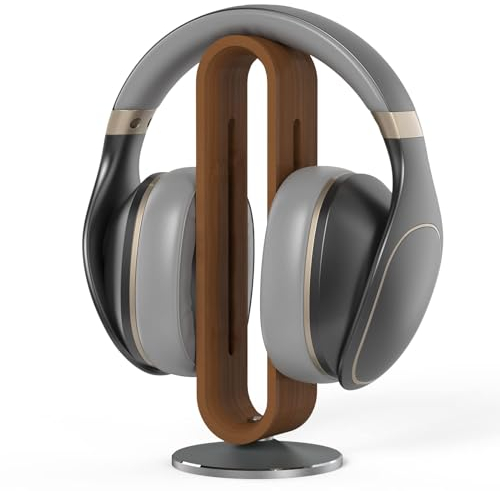 EHOTER Kopfhörerständer aus Holz U-förmiges Bogendesign Kopfhörer Halter Universal Headset Ständer Headset Halterung Kopfhörer Halter Schreibtisch Gaming Headset Station für Alle Kopfhörergrößen