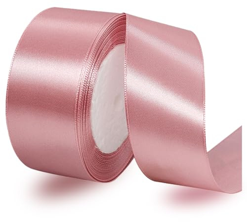 IMSOLDECOR Satinband Roségold 40mm, 23m Geschenkband für Hochzeit | Bänder für Geschenkverpackungen, DIY-Basteleien, Blumensträuße, Nähprojekte, Schleifenherstellung, Geburtstags Dekoration