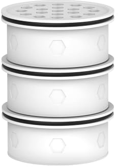 GLACIER FRESH GF-71 Wasserfilter Kartusche | Kompatibel mit GLACIER FRESH Glas Wasserfilterkanne - Reduziert Chlor, Kalk und verbessert den Wassergeschmack, 3er-Pack
