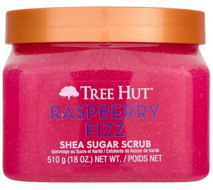 Tree Hut Raspberry Fizz Shea Sugar Body Scrub, Exfoliating, 18 fl oz