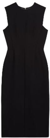 Ted Baker Manabdl - Vestido Midi a Medida para Mujer con Abertura Frontal, Vestido Casual de Negocios, Negro, 42