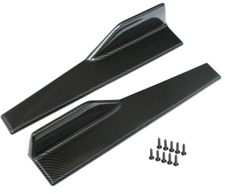 SNAHLPER Faldones Laterales Coche para Alfa Romeo Giulietta 159 164 166 SZ 4C 8C, Divisor Balancín Winglet Wings Canard Difusor, Universal Lateral Faldas Extensión Splitters,Carbon Fiber