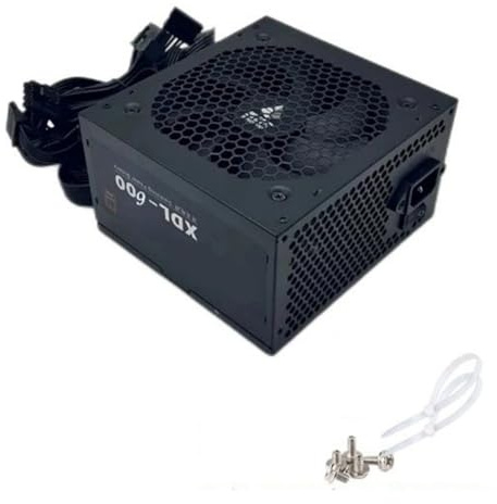 Oxtxuzdm 600 W Netzteil für Computer, Grafikkarte, Mining, Miner, Netzteil mit leisem Kühllüfter, Grafikzubehör, Multi-Doppel-GPU-Computer