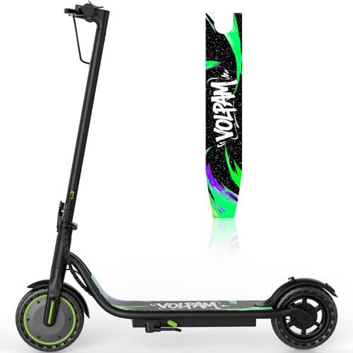 VOLPAM Electric Scooter Adult, 19 MPH & 15-21 Miles Range, 350W Motor, 8.5 Solid Tires, Lightwight Foldable E Scooter for Adults & Teens, with App Control, Curise Control, Dual Braking